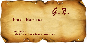 Gani Norina névjegykártya